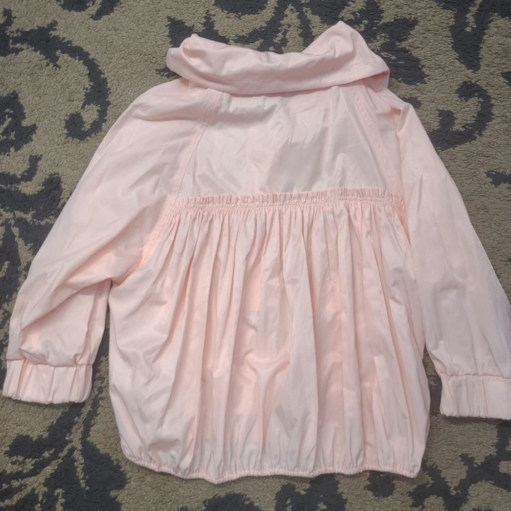 Viotto,Blush Peplum Windbreaker Jacket Lightweight Utility Snap-Front SIZE L - Picture 11 of 12